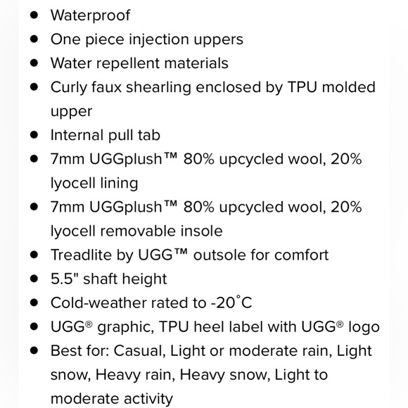 UGG BRAND NEW SIZE 10 GORGEOUS CLASSIC CLEAR MINI WATERPROOF BOOTS - Picture 11 of 13